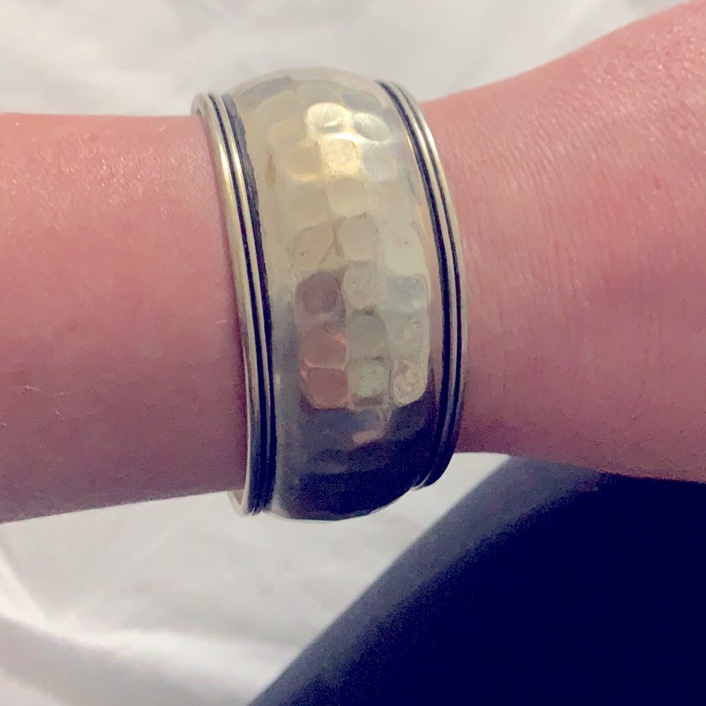 Silver cuff bracelet